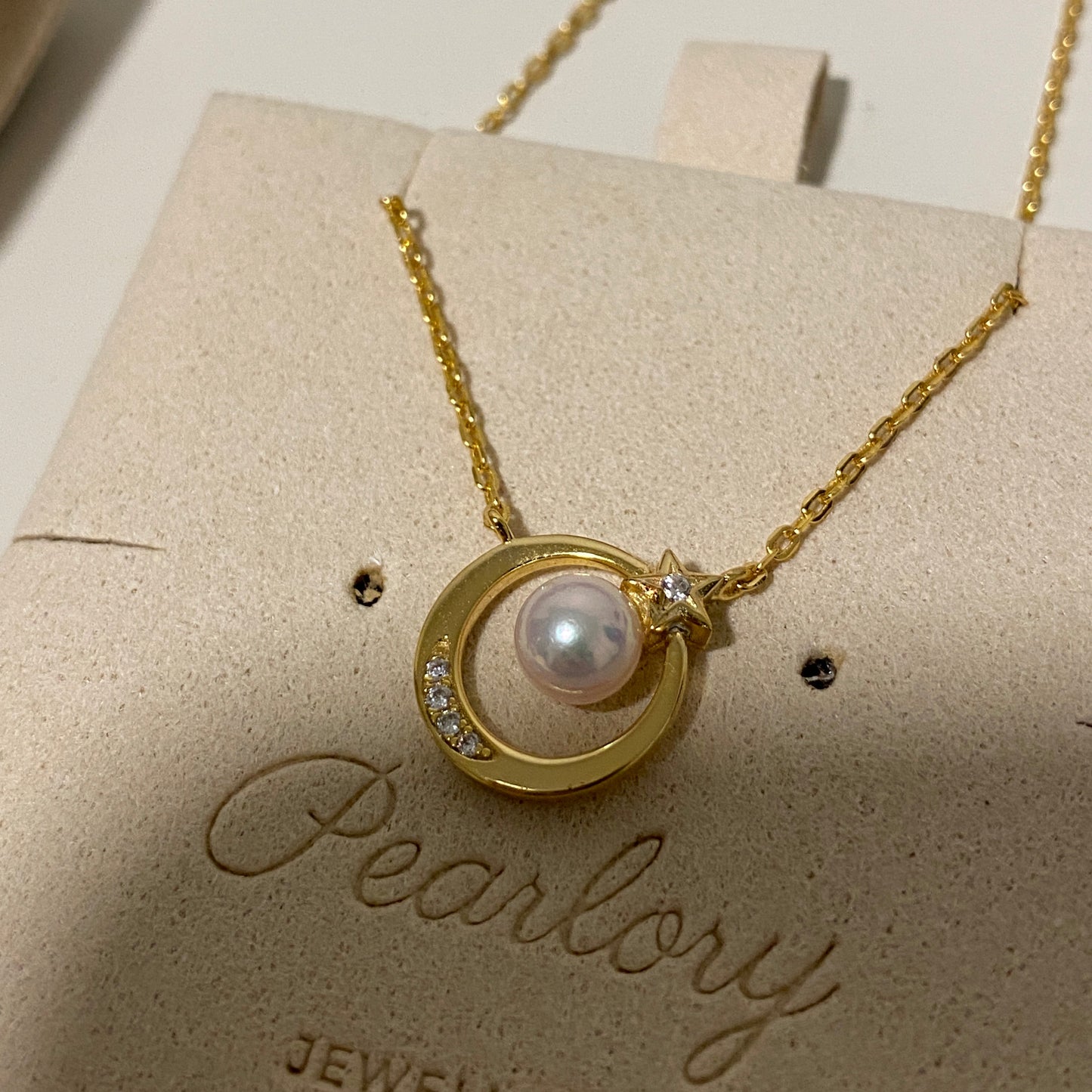 6mm Star Moon Akoya Pearl Necklace ANSG0600