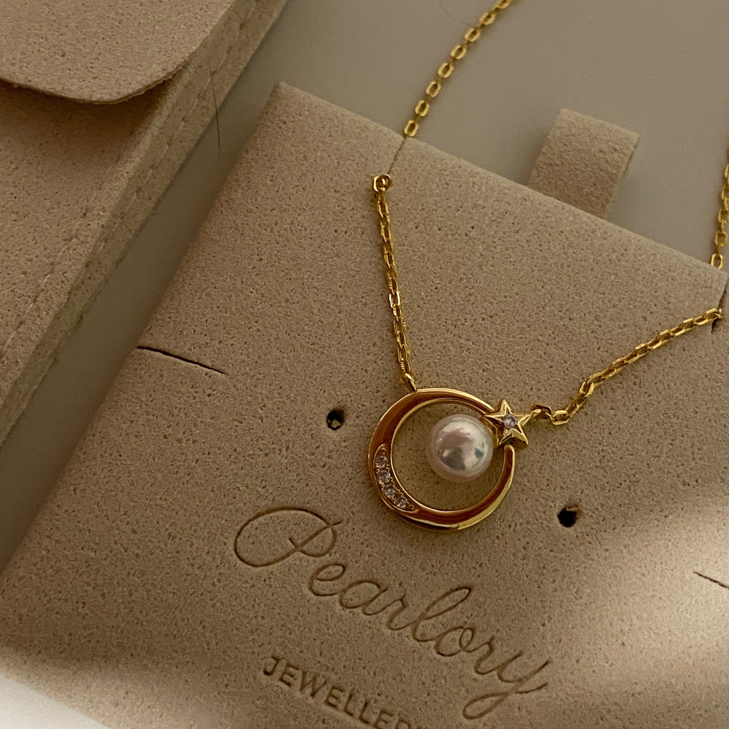 6mm Star Moon Akoya Pearl Necklace ANSG0600