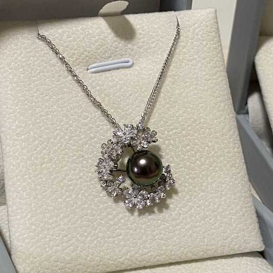 (Pre-order) 9-10mm Star Garland Tahitian Pearl Necklace TNS9700