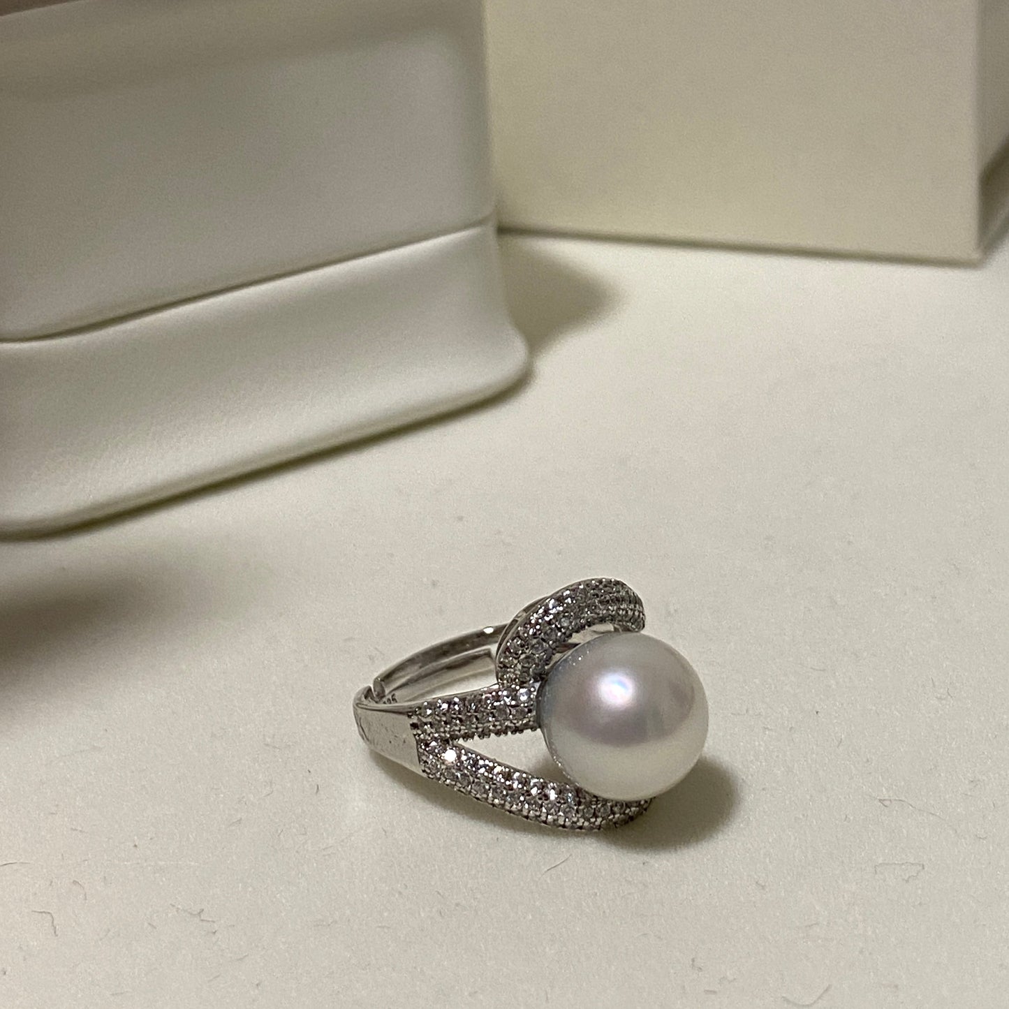 10-11mm Round Baroque Austtralian South Sea Pearl Ring SRS1060