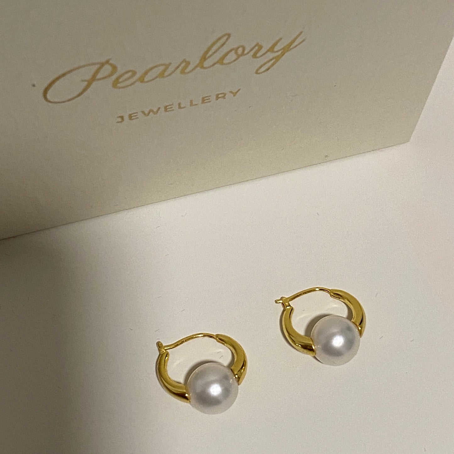French Vintage Style Australian White Pearl Earrings SESG9899
