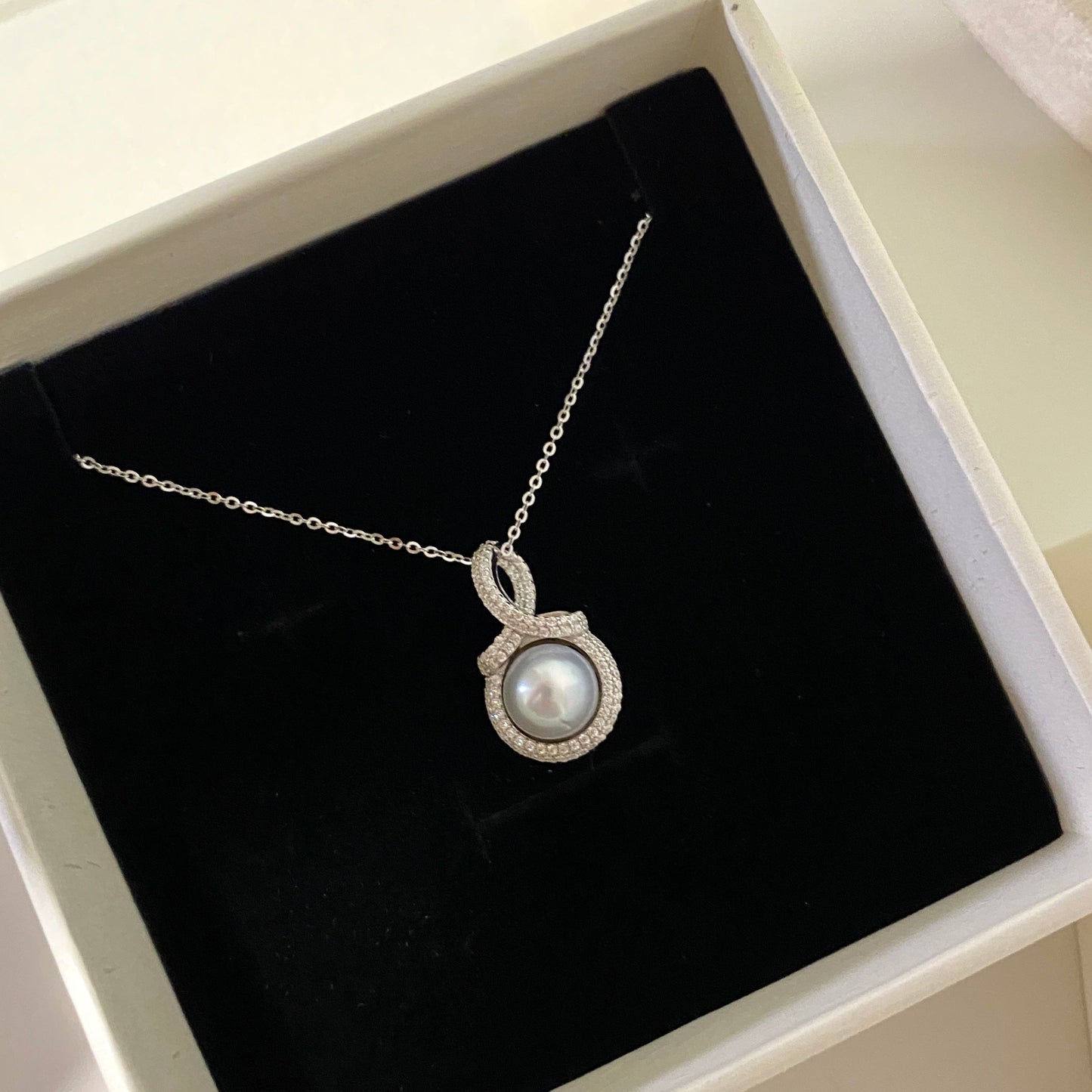 9.8mm Gift Ribbon Australian South Sea Pearl Necklace SNS0908