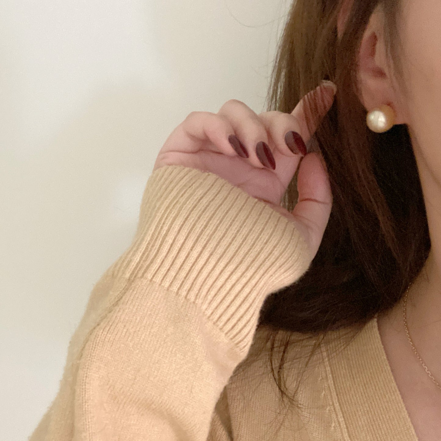 18K Golden South Sea Pearl Stud Earrings GSE18K1112