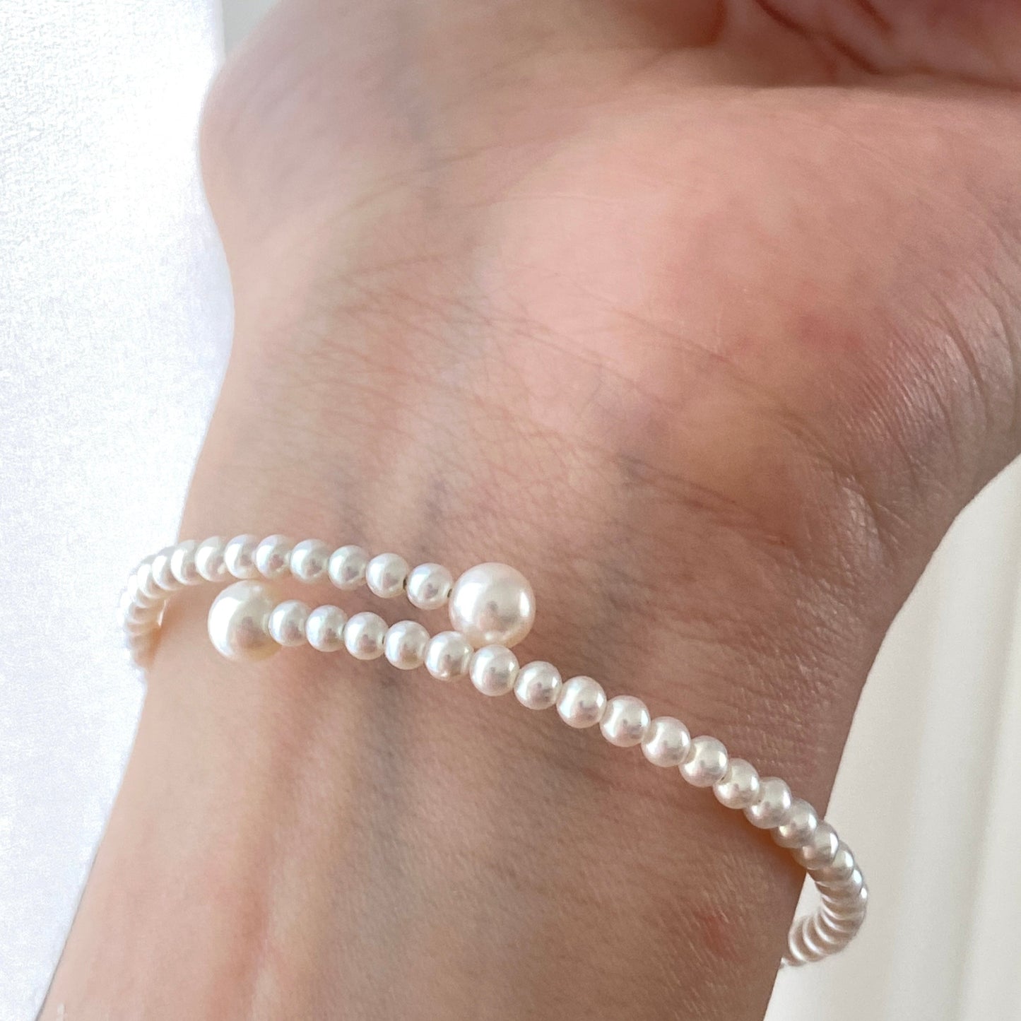 3.5-6mm Premium Freshwater Pearl Spring Bracelet FB0356