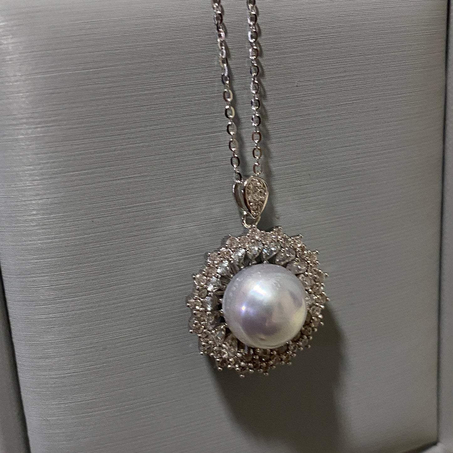 10-11mm Sliver Blue Australian South Sea Necklace