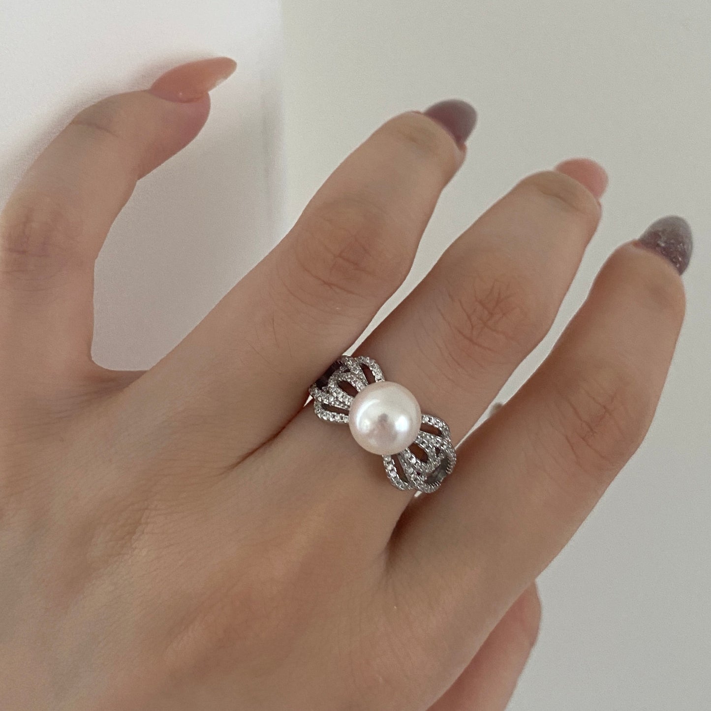 Bow Freshwater Pearl Ring FRS8500