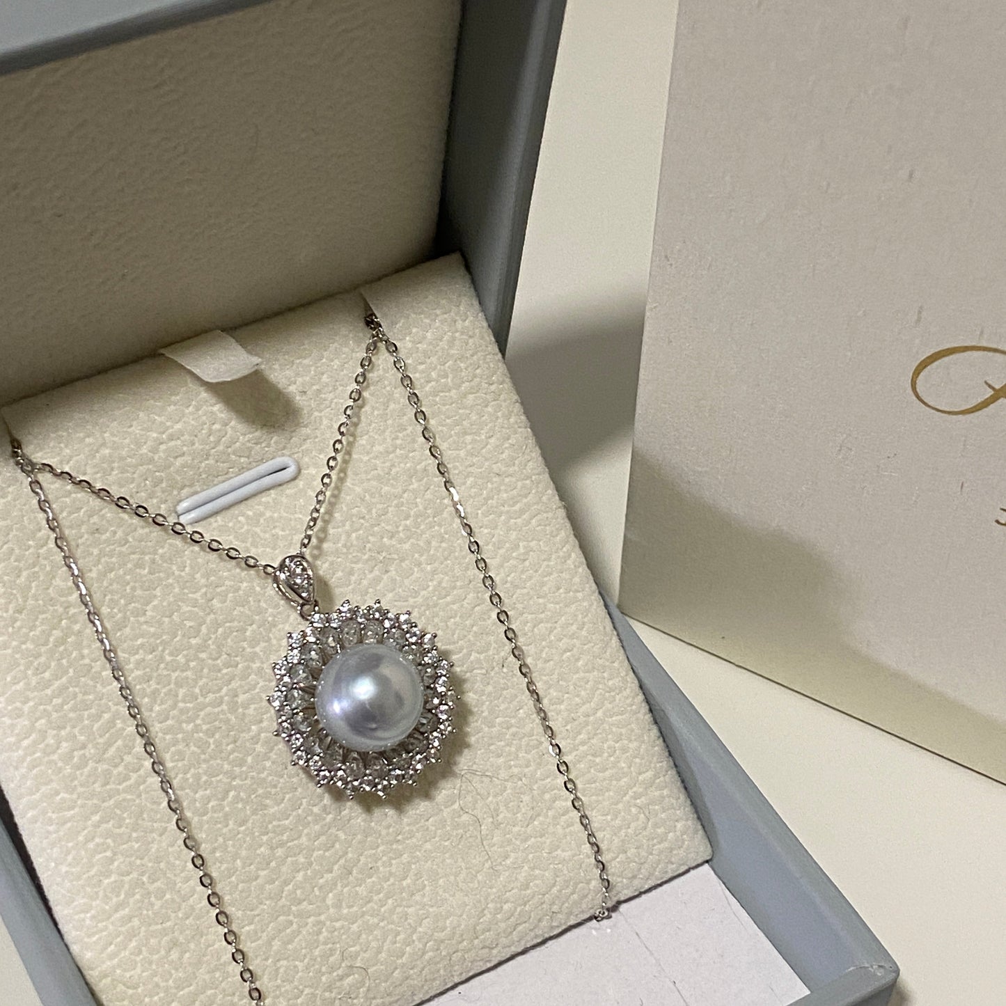10-11mm Sliver Blue Australian South Sea Necklace