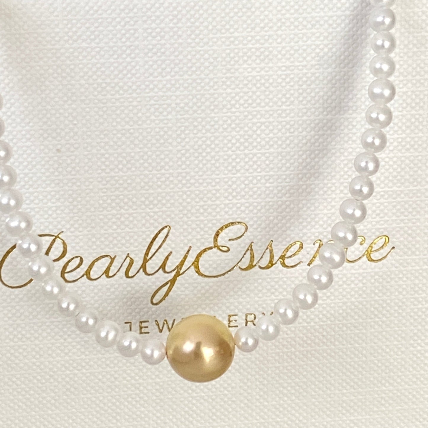South Sea Gold Pearl & Freshwater Rice Pearl Strands SFSS3595