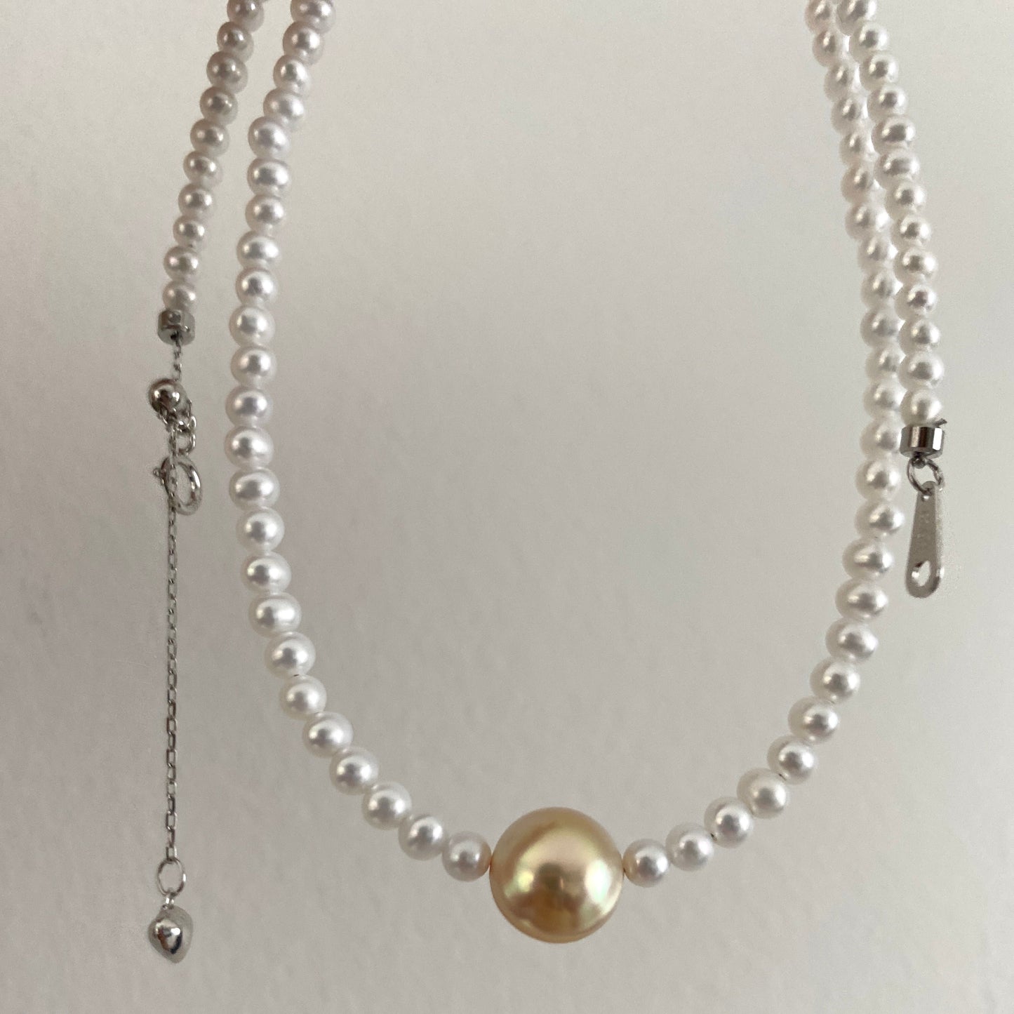 South Sea Gold Pearl & Freshwater Rice Pearl Strands SFSS3595
