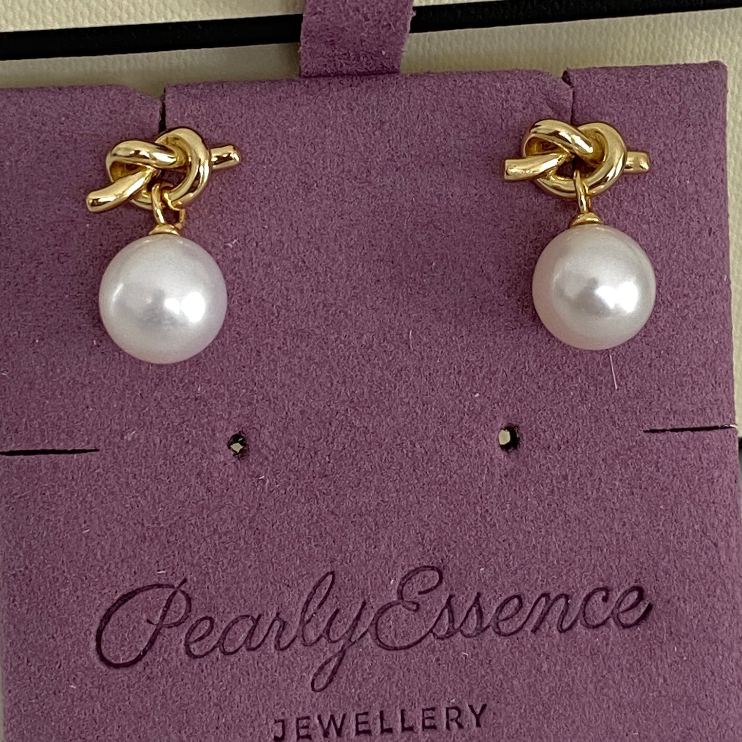 (Pre-order) Gold Bow Freshwater Pearl Earrings FESG1000