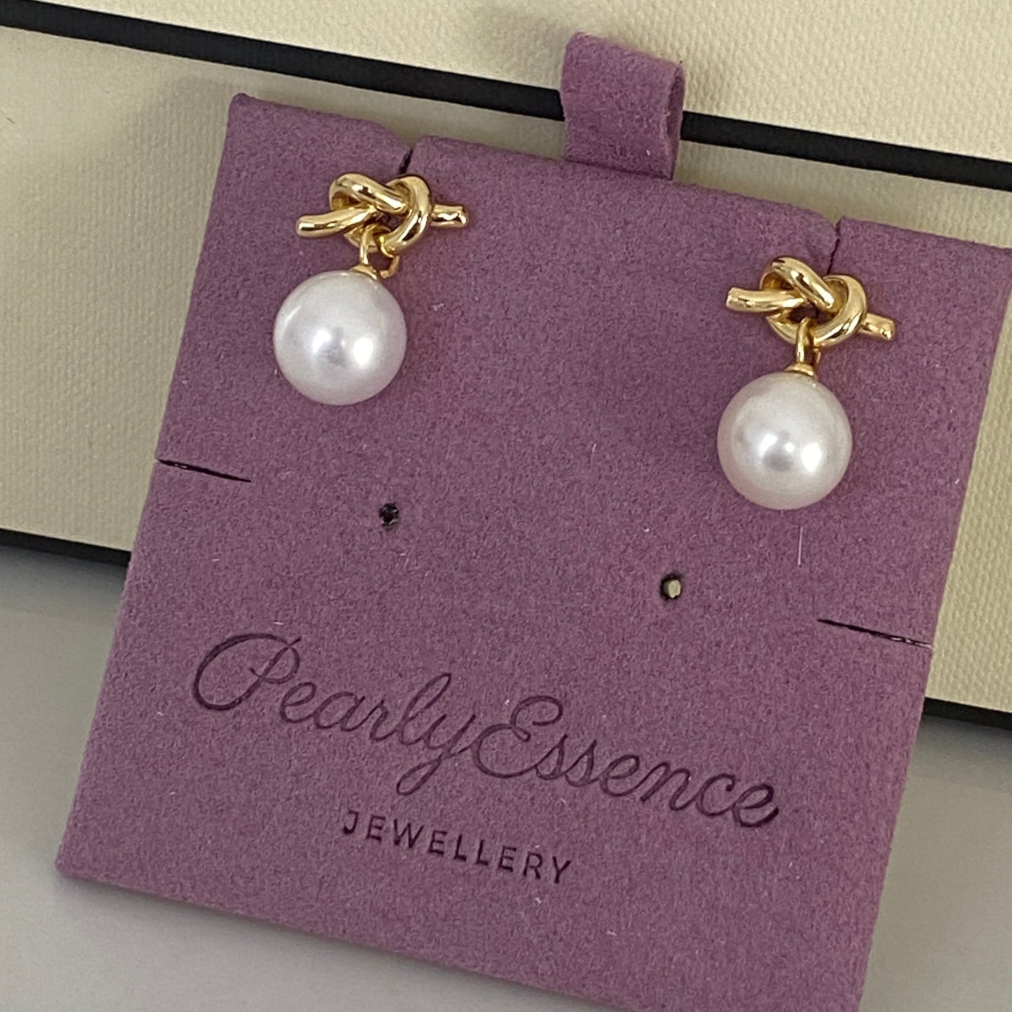 (Pre-order) Gold Bow Freshwater Pearl Earrings FESG1000