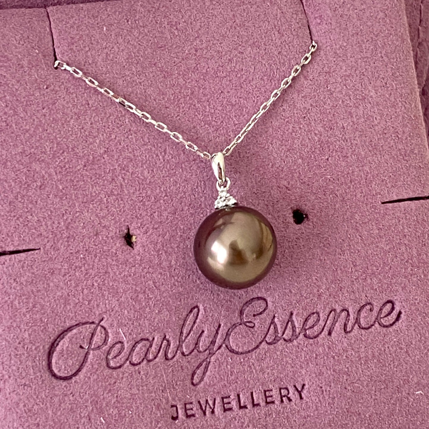 Natural Brown Tahitian Pearl Necklace TN18KD1011
