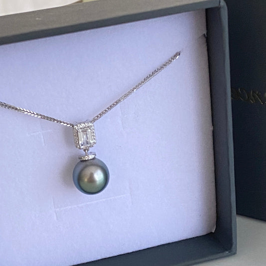 (Pre-order) Sugar Cube Style Tahitian Pearl Necklace TNSZ1112