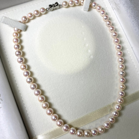 7.5-8mm Akoya Light Bulb Pearl Strands ASS00758