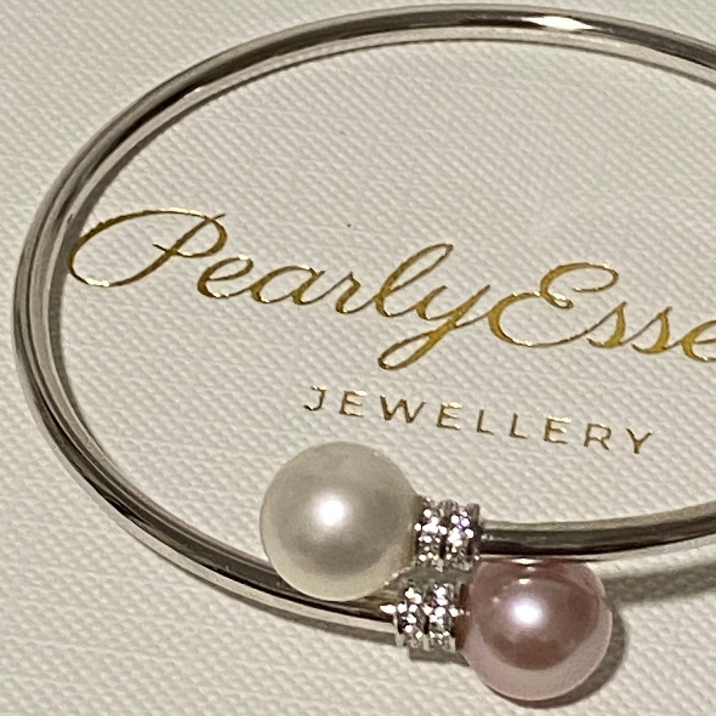 (Pre-order) Simple Double Freshwater Pearl Bracelet - Silver