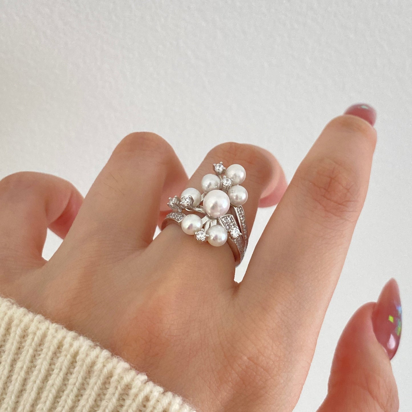 (Pre-order) Baby's Breath Fairy Freshwater Pearl Ring FRSG4560
