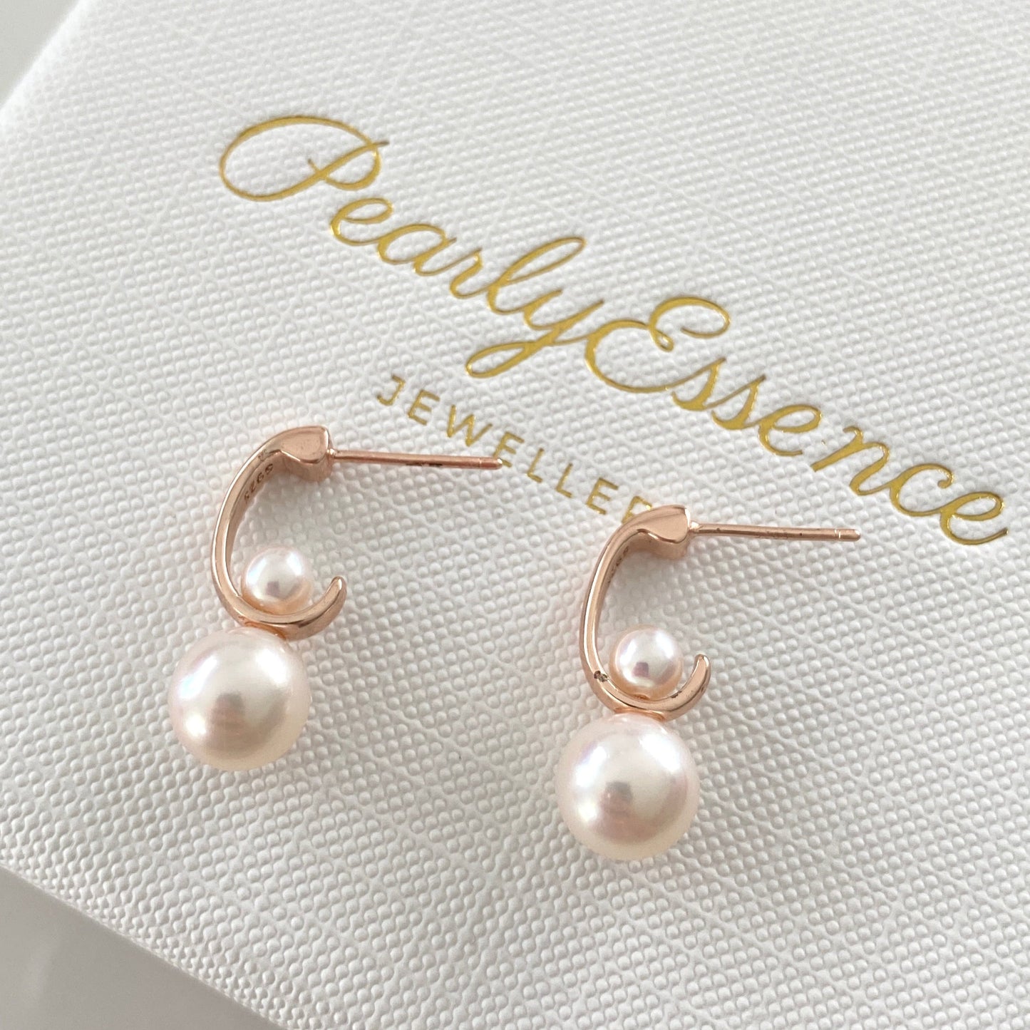 Little C Shaped Freshwater Pearl Earrings FESG4585
