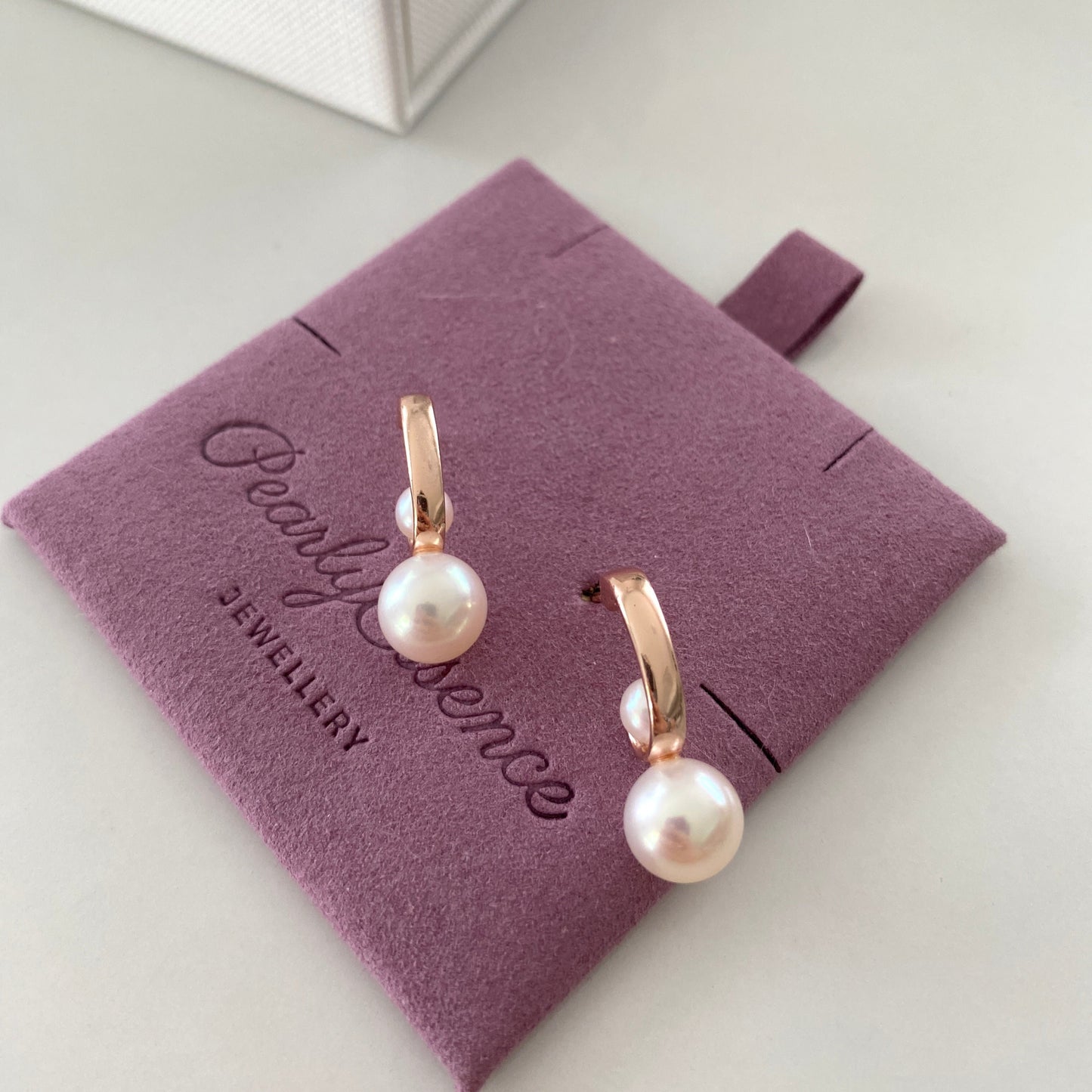 Little C Shaped Freshwater Pearl Earrings FESG4585