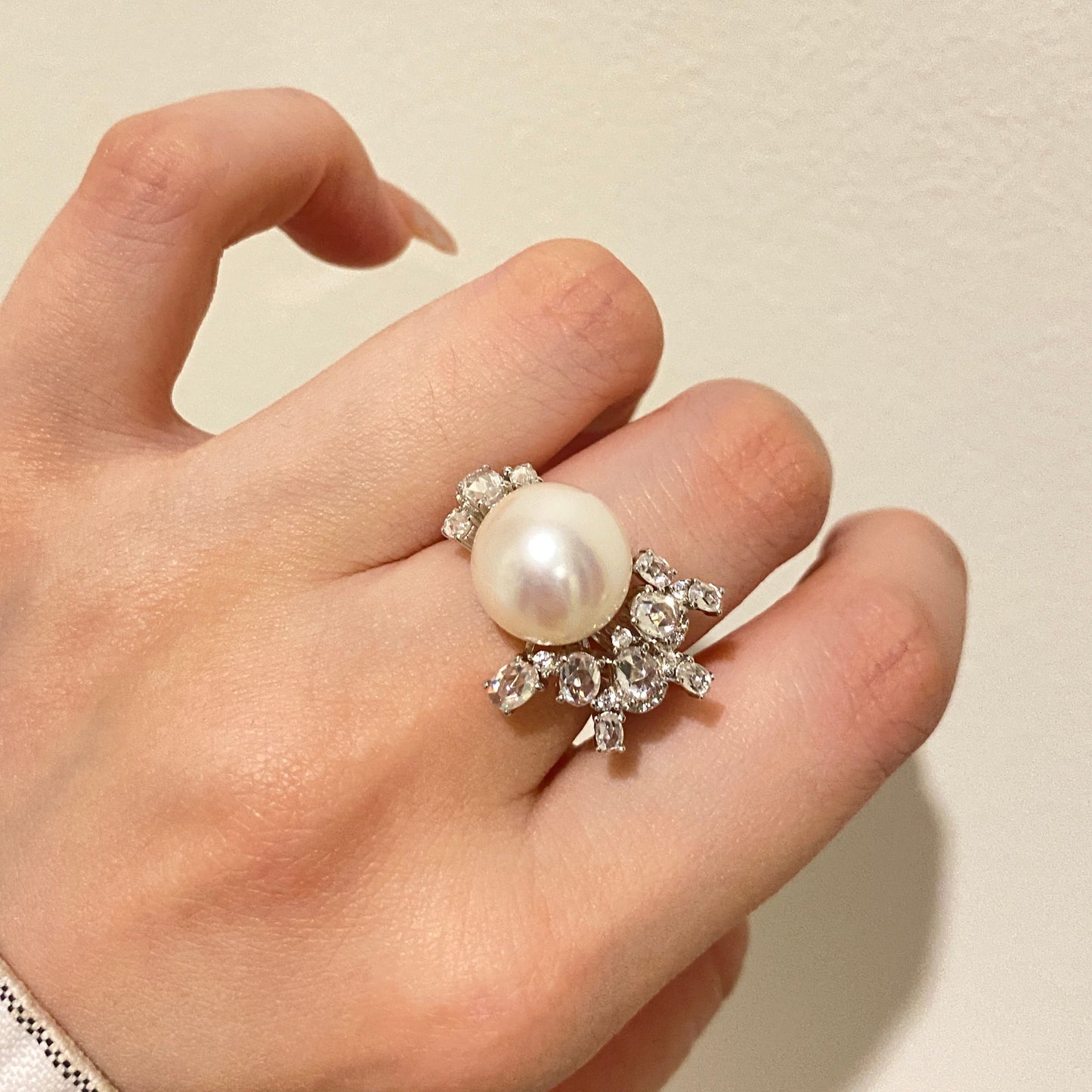 (Pre-order) Starry Fireworks Freshwater Pearl Ring FRS1220
