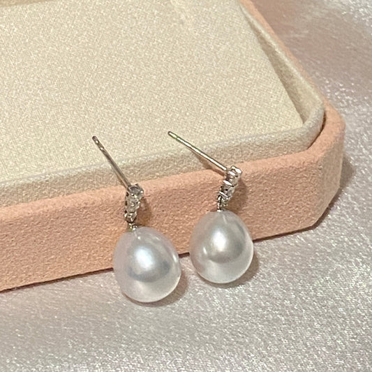 (Pre-order) Drop Australian South Sea Pearl Earrings PESED18K0910