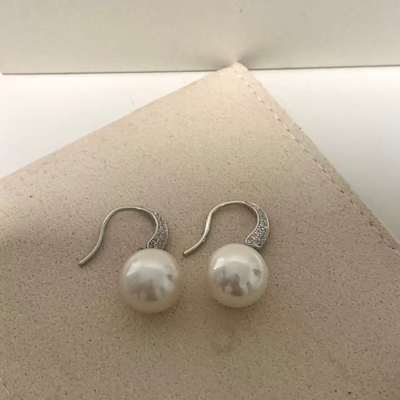 12mm Classic Freshwater Pearl Hook Earrings