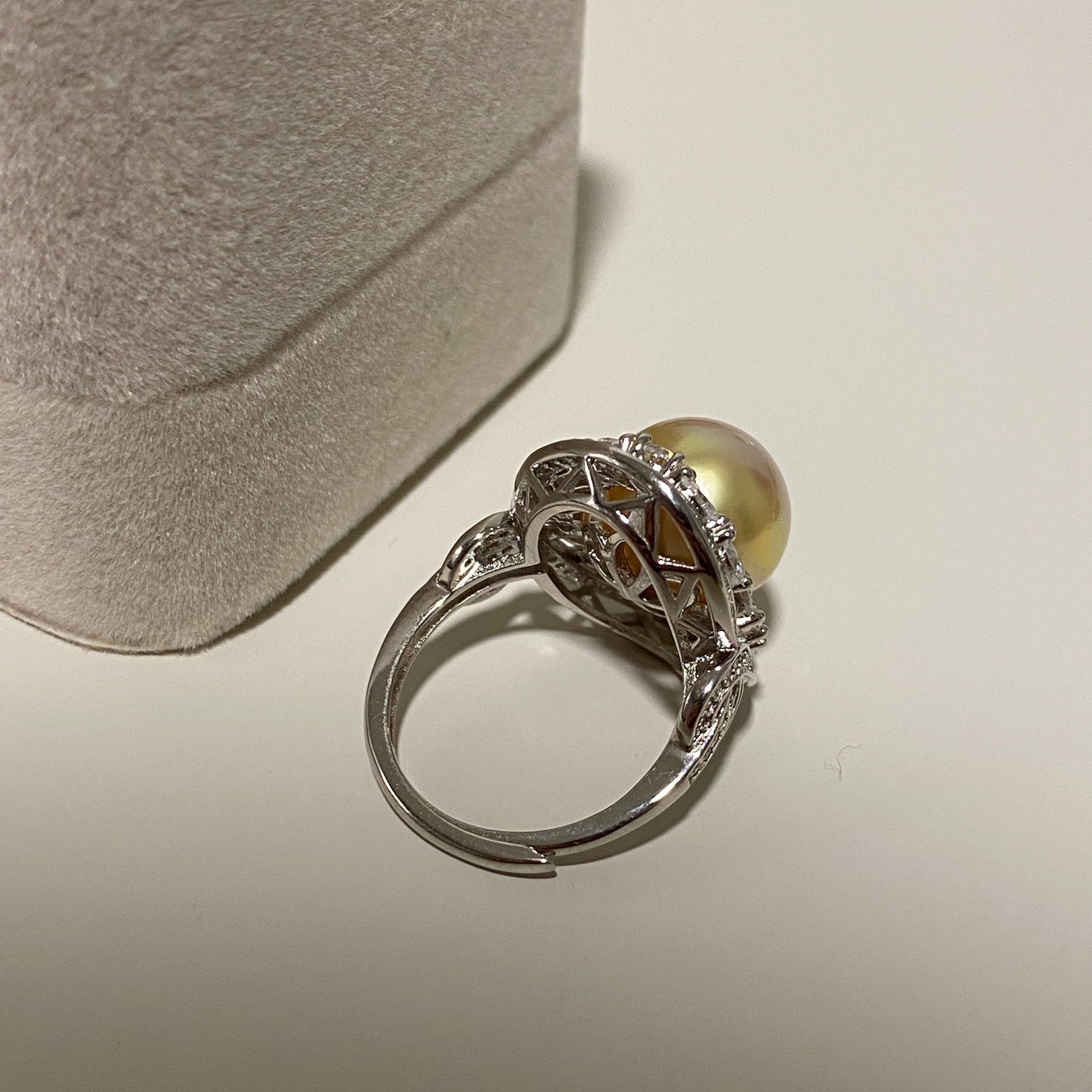 11-12mm Luxury South Sea Golden Pearl Ring SGR1112