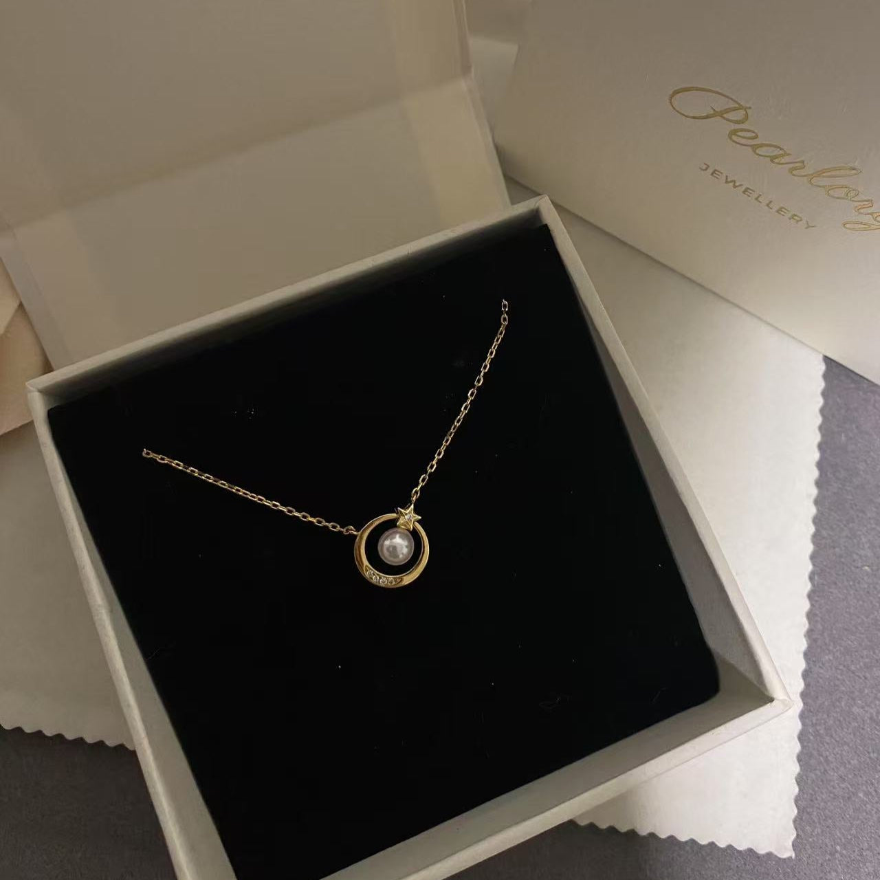 (Pre-order) 6-6.5mm Star Moon Akoya Pearl Necklace ANSG6650