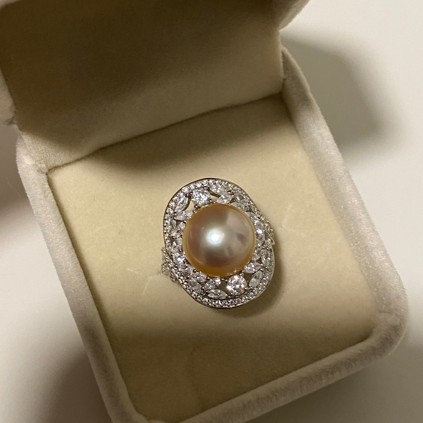 11-12mm Luxury South Sea Golden Pearl Ring SGR1112