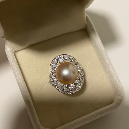 (Pre-order) 11-12mm Luxury South Sea Golden Pearl Ring SGR1112