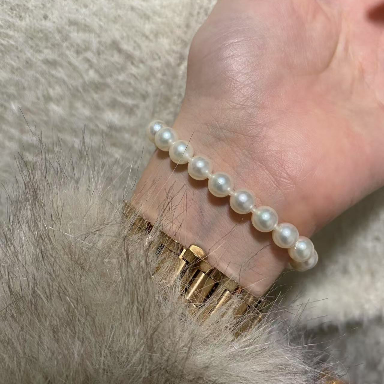 7-7.5mm Classic Akoya Pearl Bracelet ABS7750