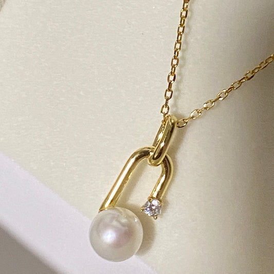 (Pre-order) Pin Style Freshwater Pearl Necklace FNSG0750