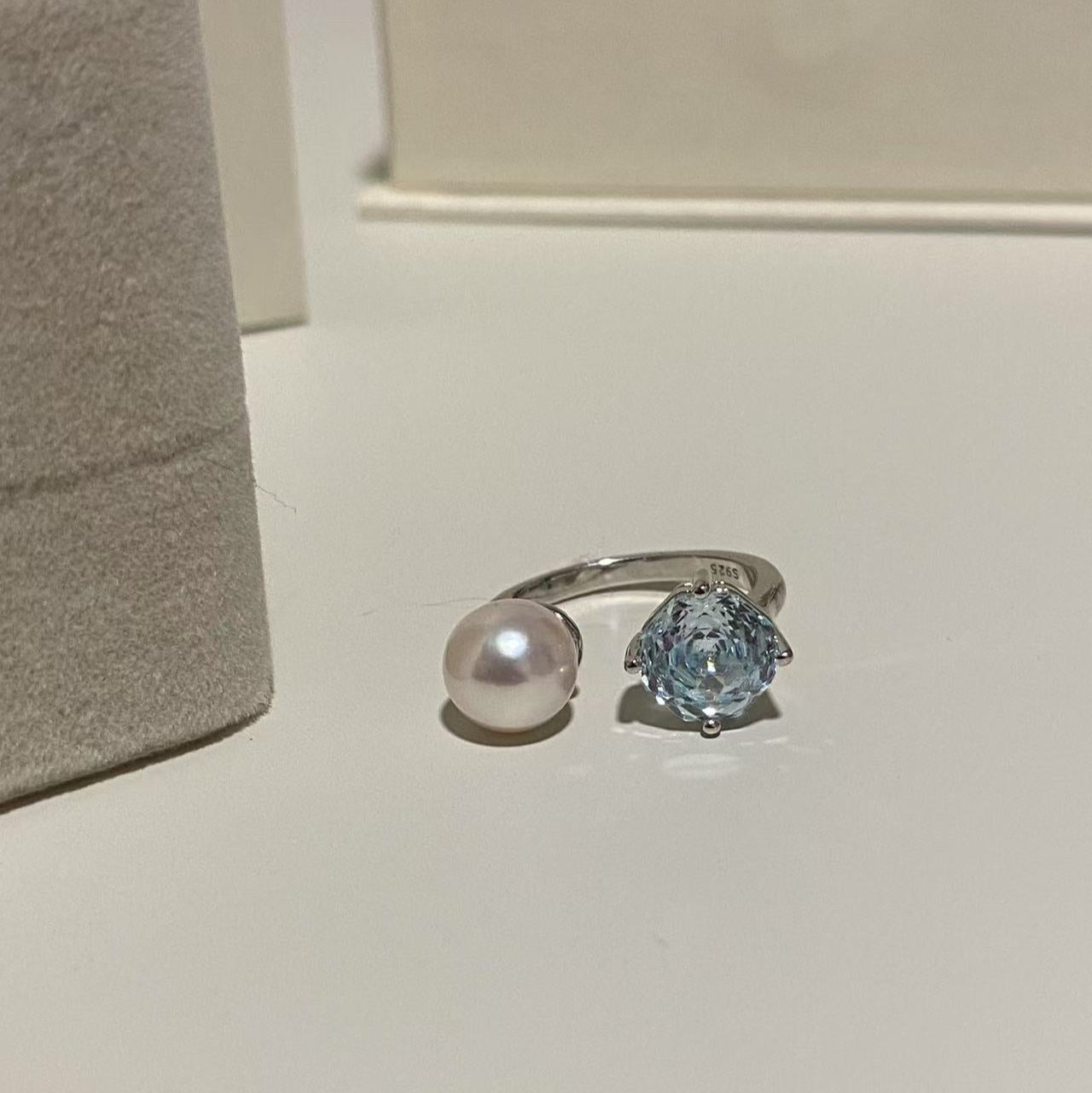 Blue Rock Sugar Akoya Pearl Ring ARS8000