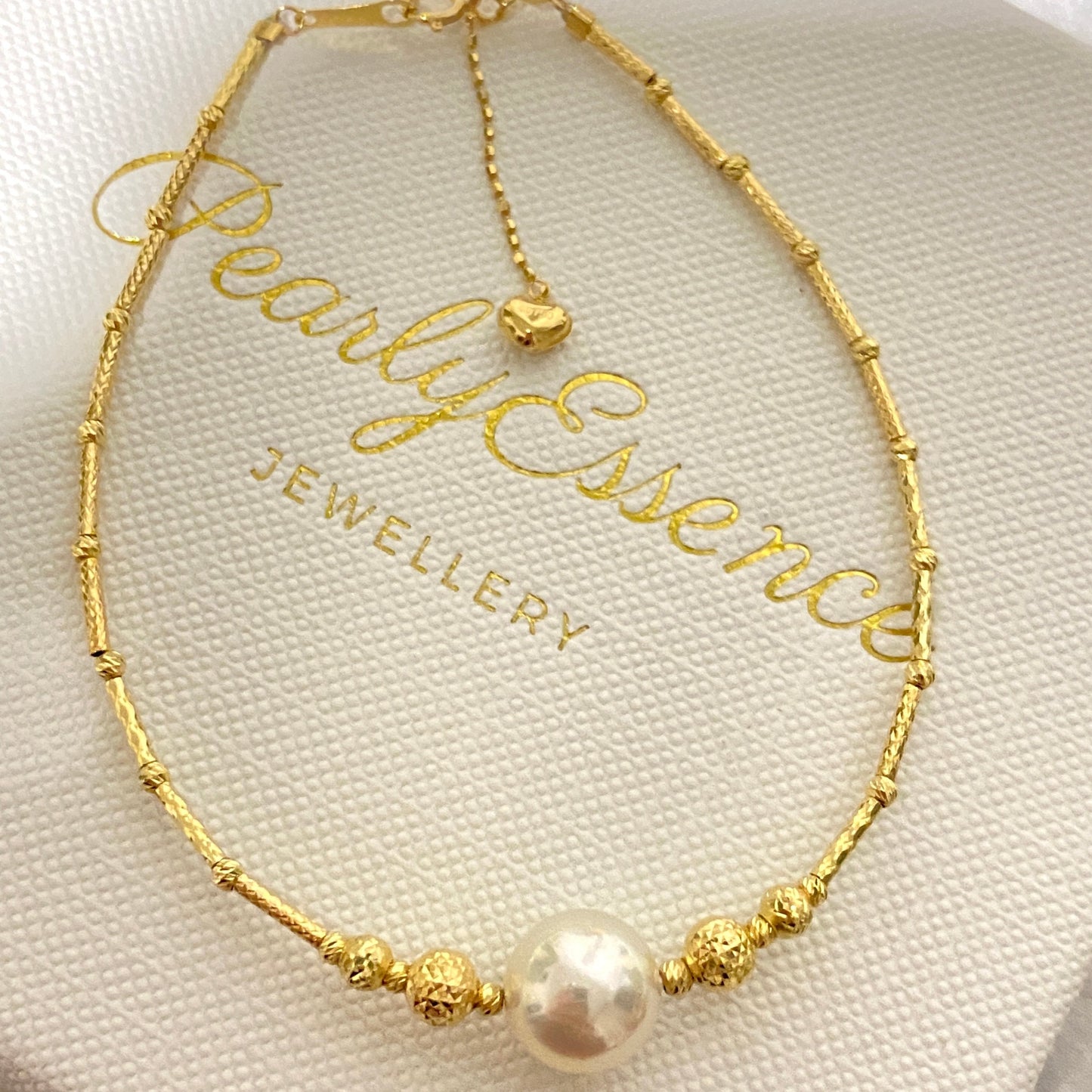 (Pre-order) Single Akoya Pearl Bracelet in 18K Gold AB18K0840