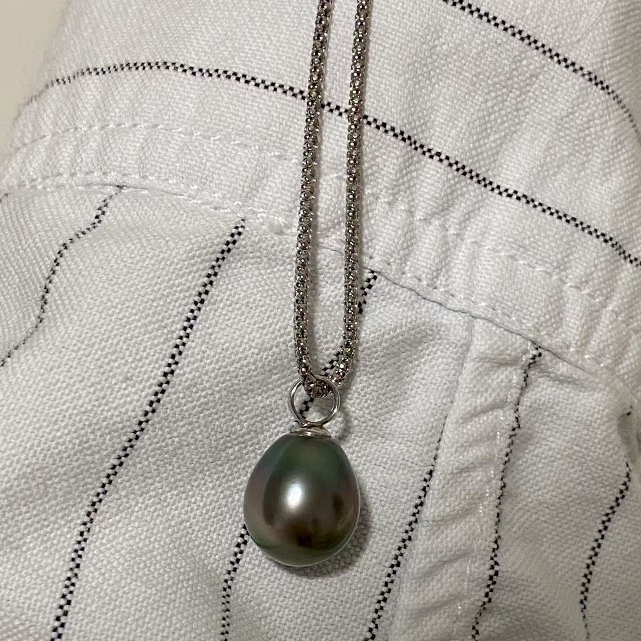 11-14mm Minimalist Long Tahitian Pearl Necklace TNS1114