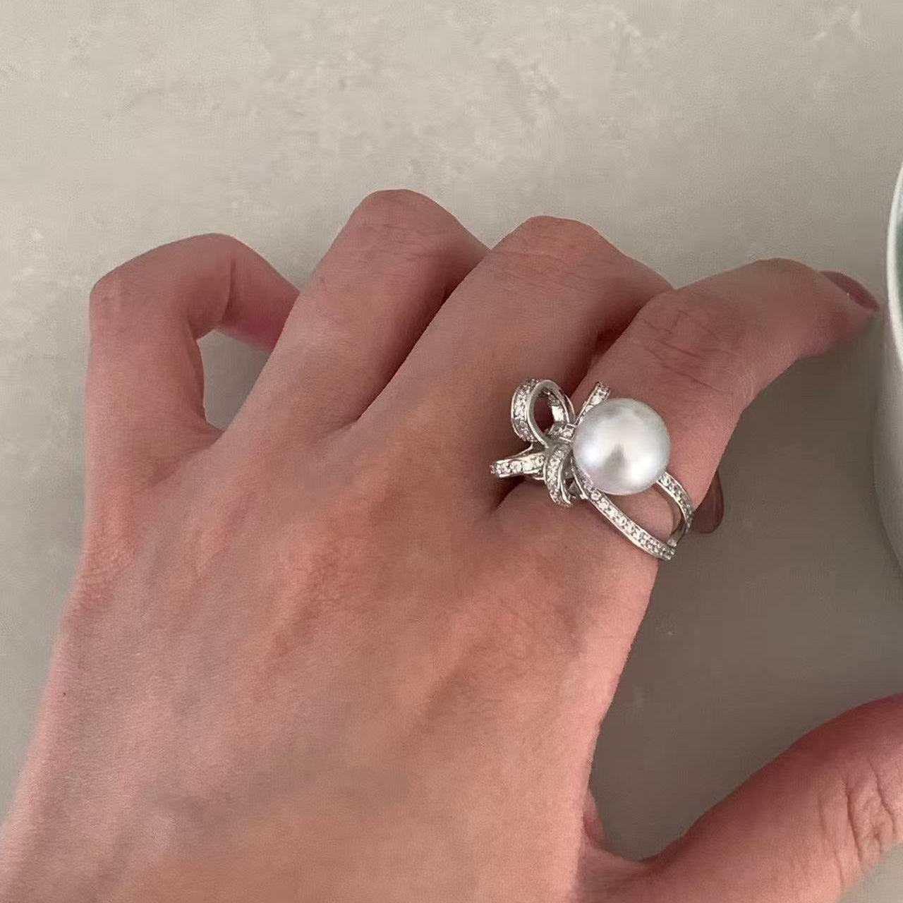 Australian South Sea Pearl Ribbon Ring