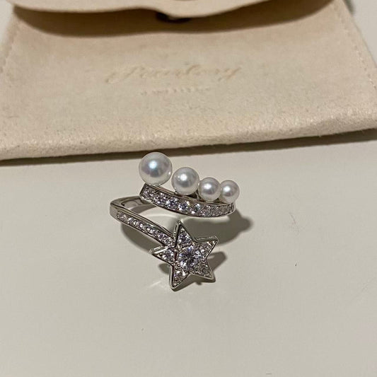 3.5-5.5mm Aurora Meteor Freshwater Pearl Ring FRS3555