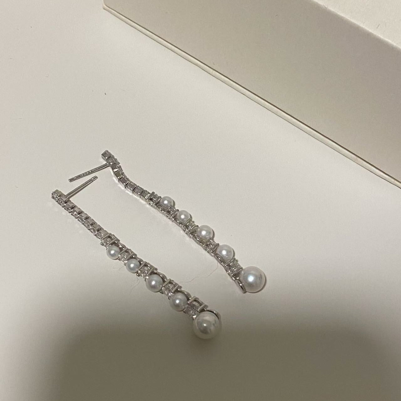 3.5-6mm Multi-pearl Tassel Earrings