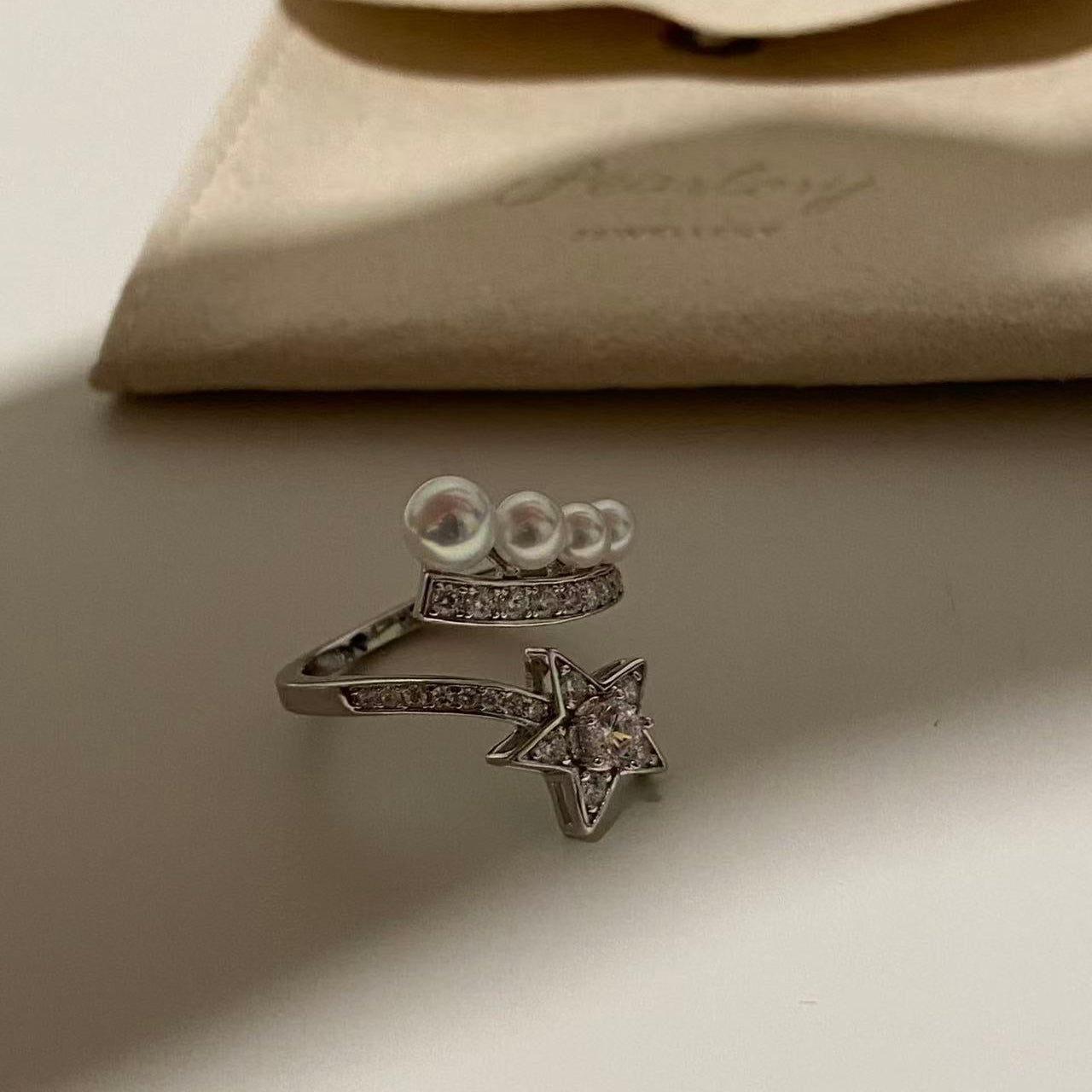 3.5-5.5mm Aurora Meteor Freshwater Pearl Ring FRS3555
