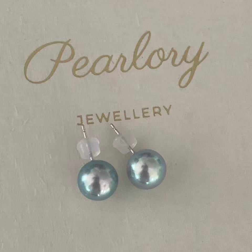 9-9.5mm Akoya Madama Pearl Stud Earrings