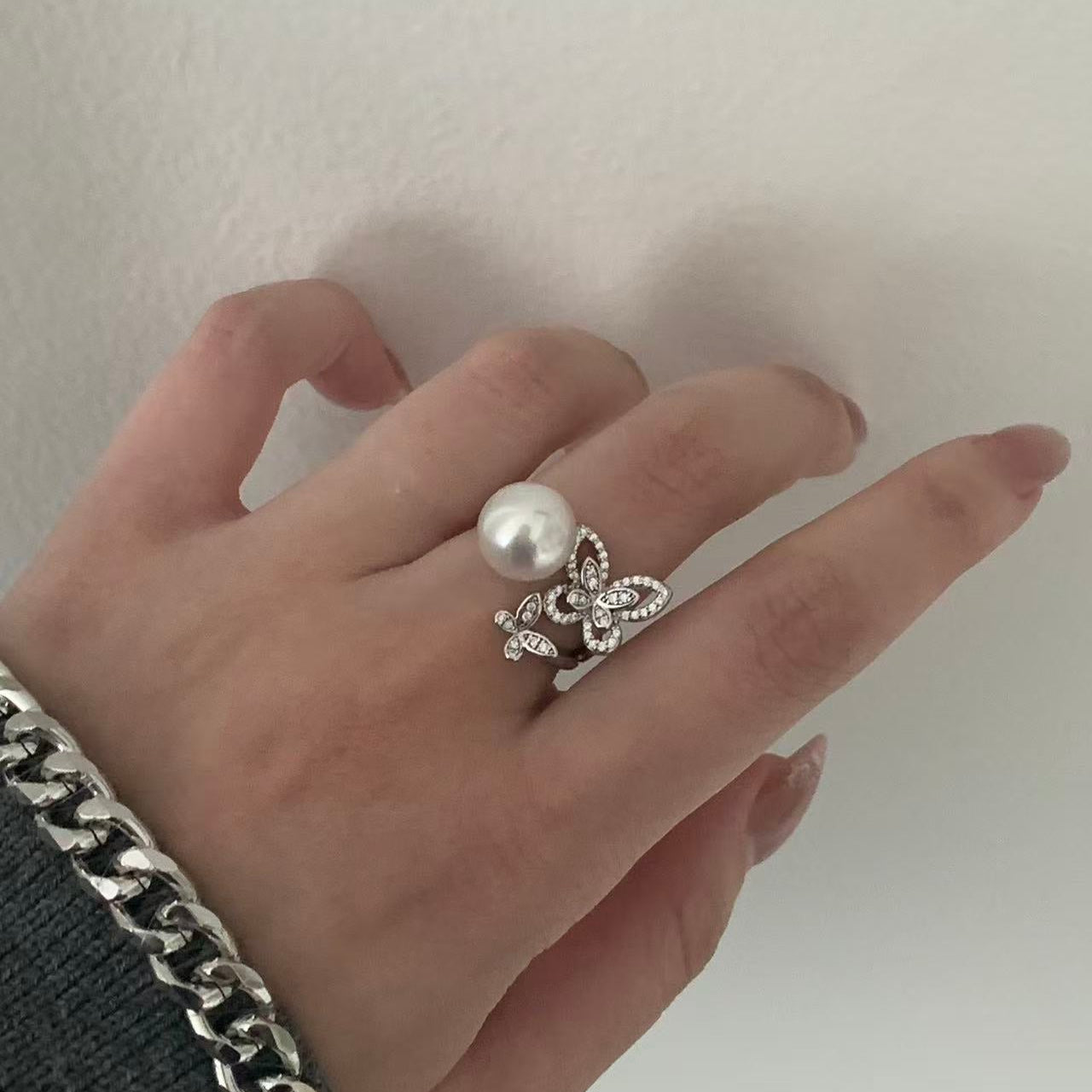 10-11mm Twin Butterfly Australian South Sea Pearl Ring