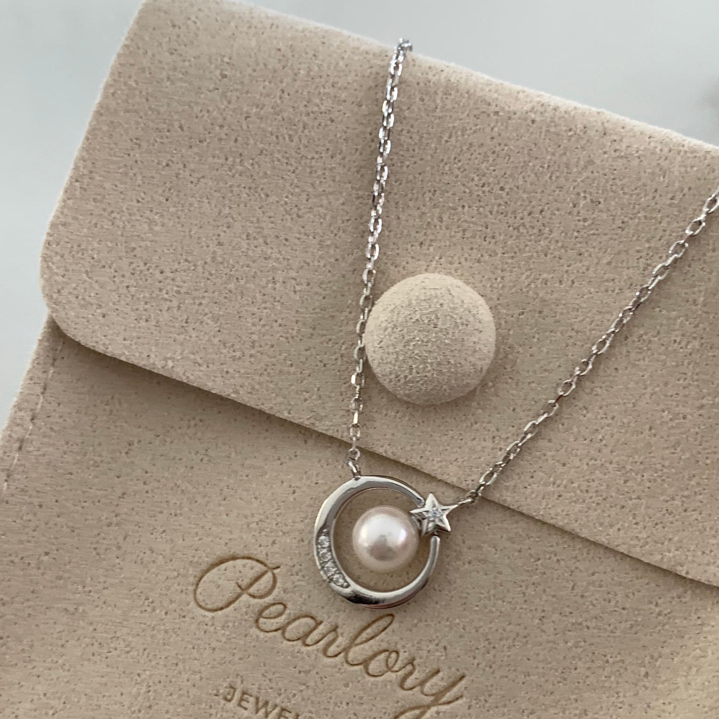(Pre-order) Akoya Star Moon Necklace - Silver