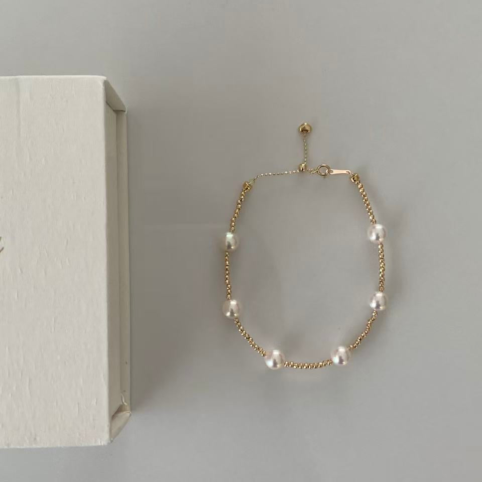 18K Gold Luna Akoya Pearl Bracelet