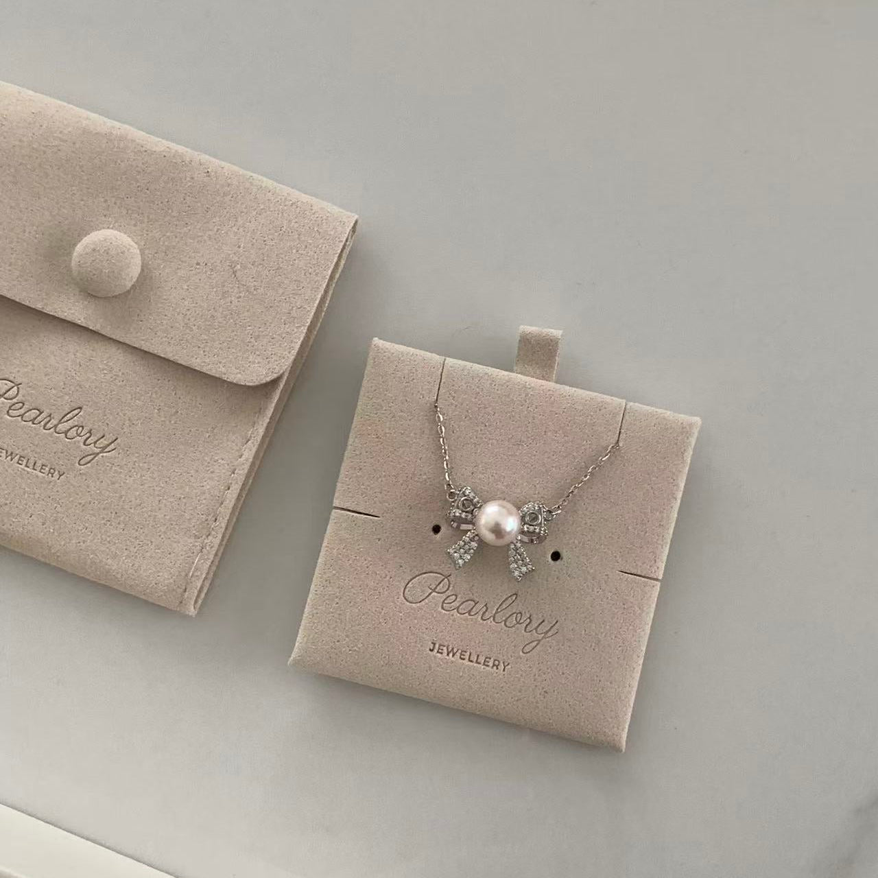 8mm Butterfly Bow Akoya Pearl Necklace