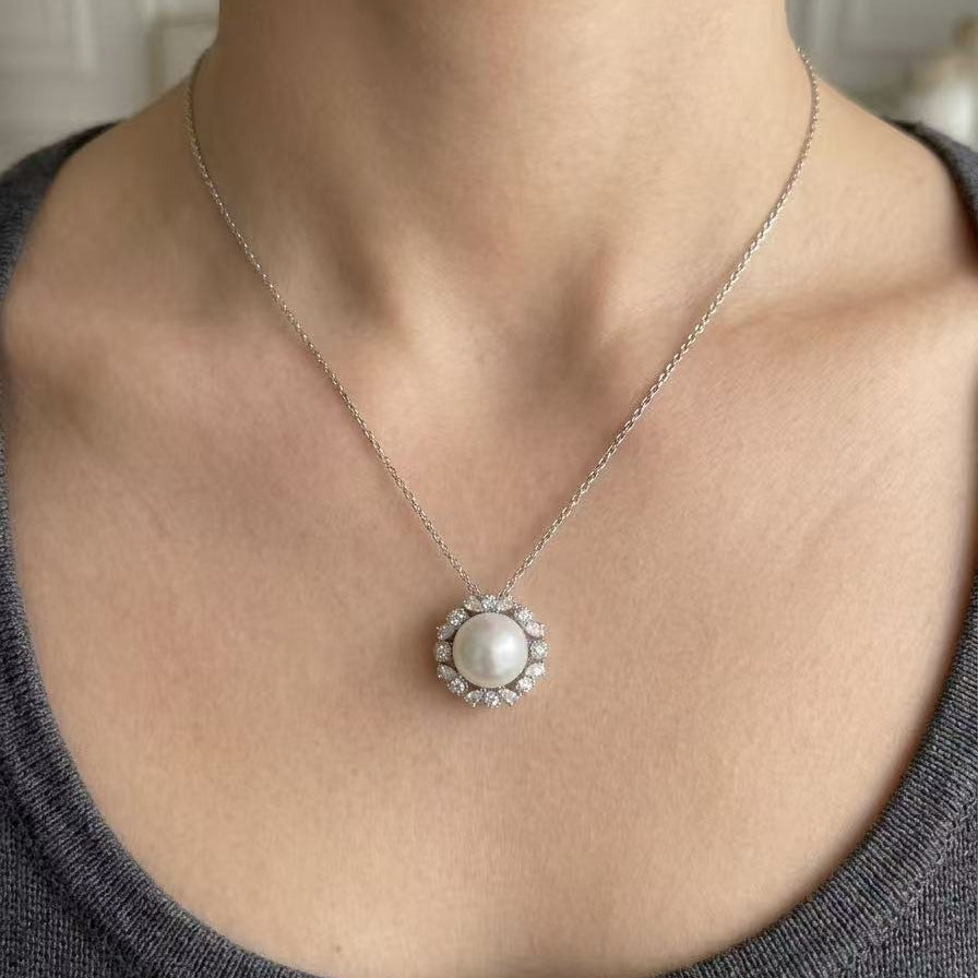 12-13mm Sunflower Freshwater Pearl Necklace
