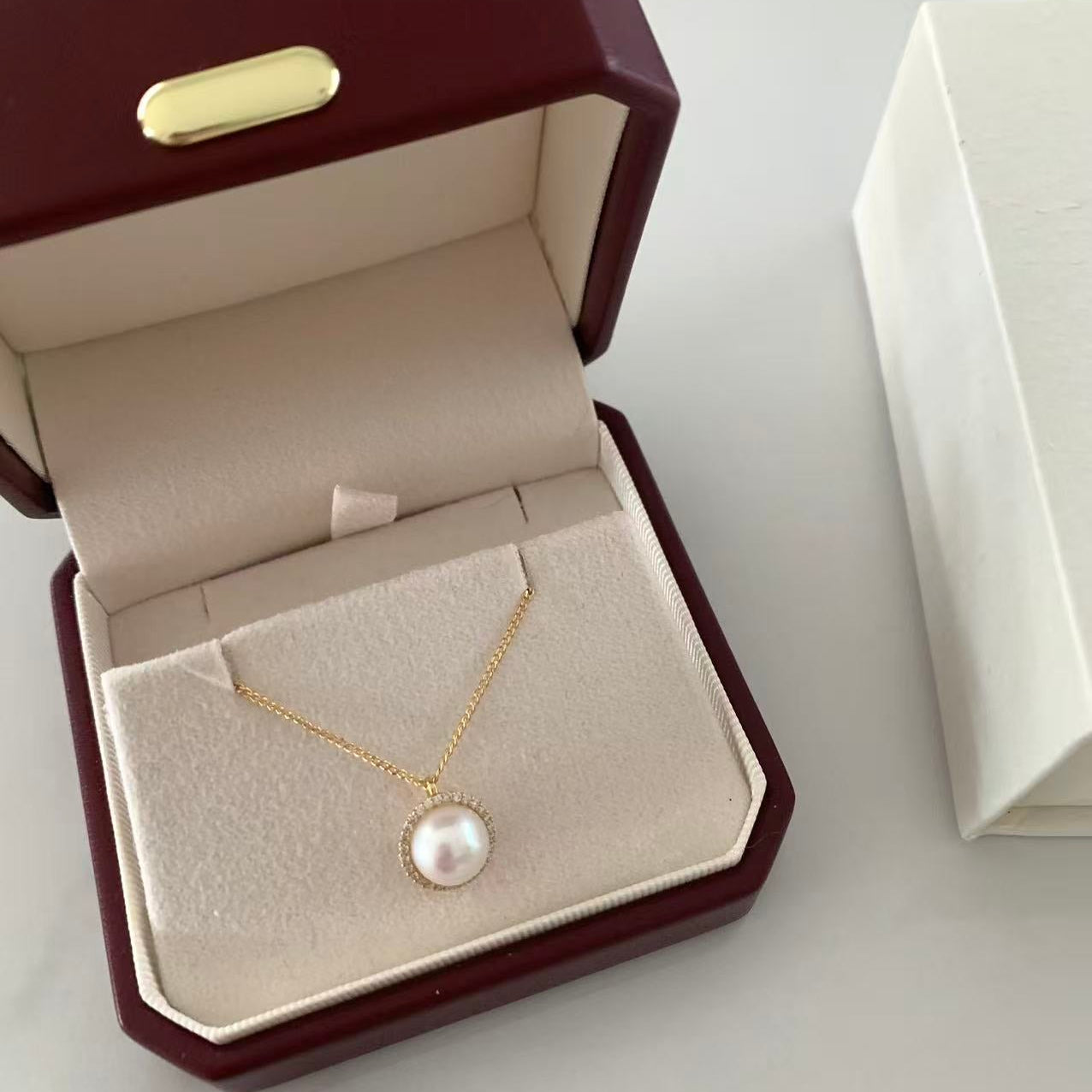 18K Gold Akoya Diamond Sunflower Pendant