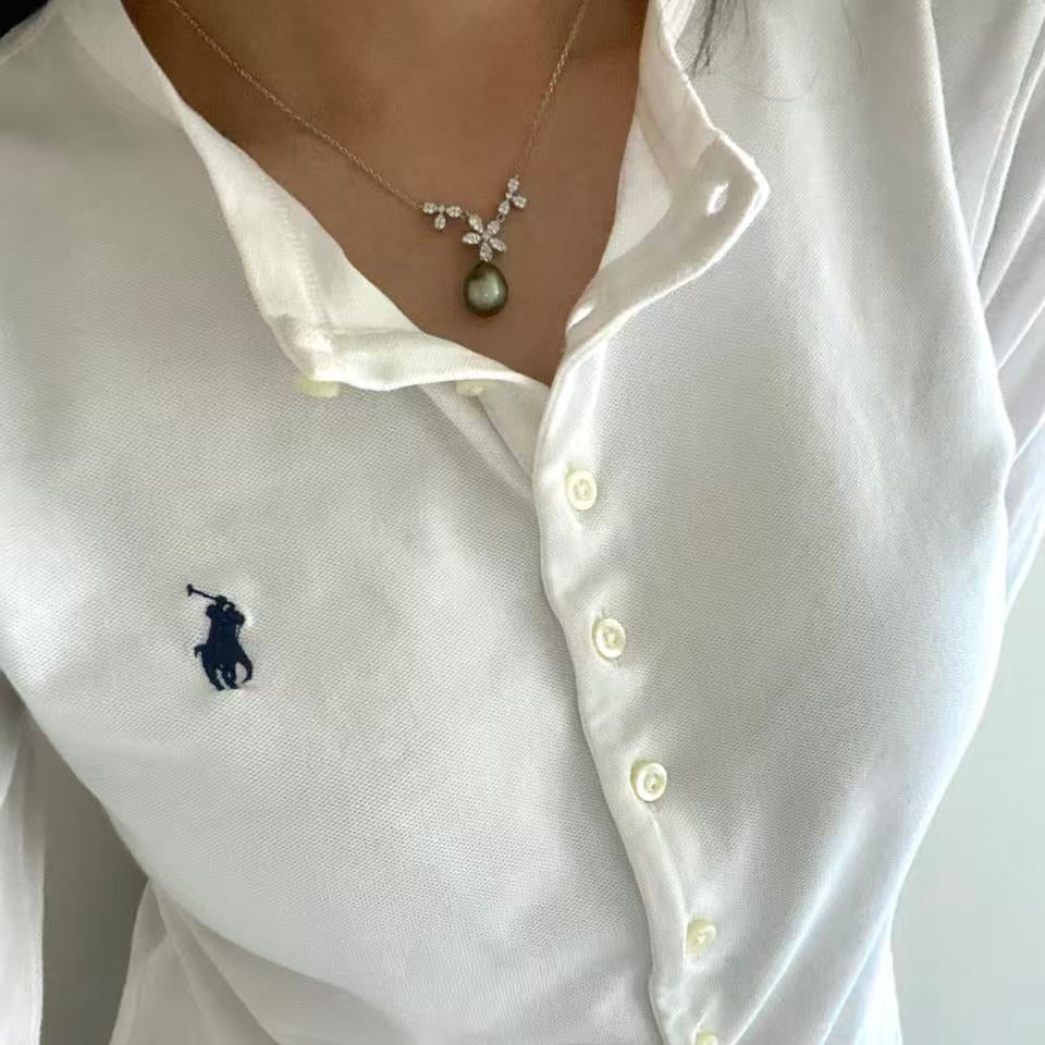 11-13mm Triple-Flower Tahitian Pearl Necklace TNS1113