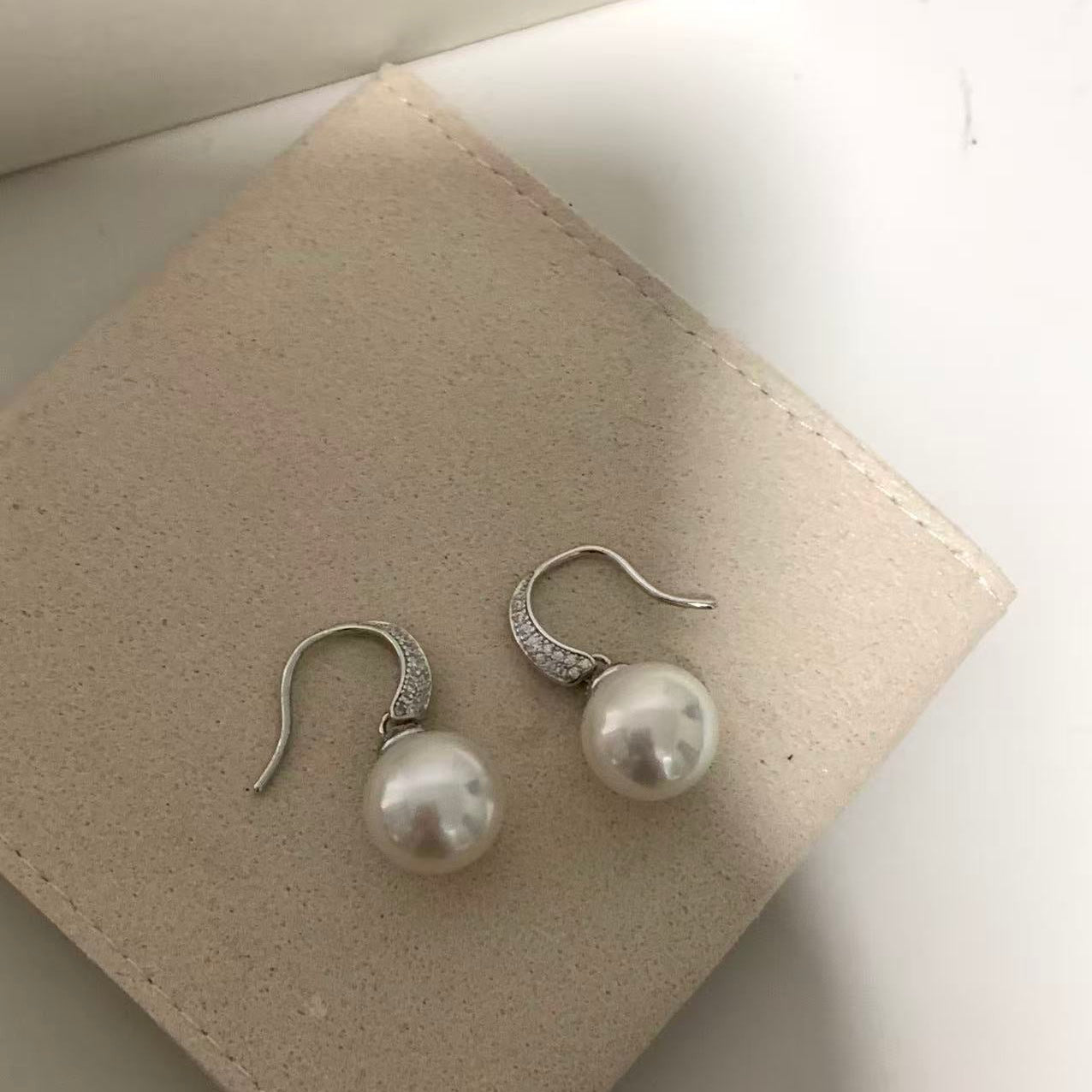 12mm Classic Freshwater Pearl Hook Earrings