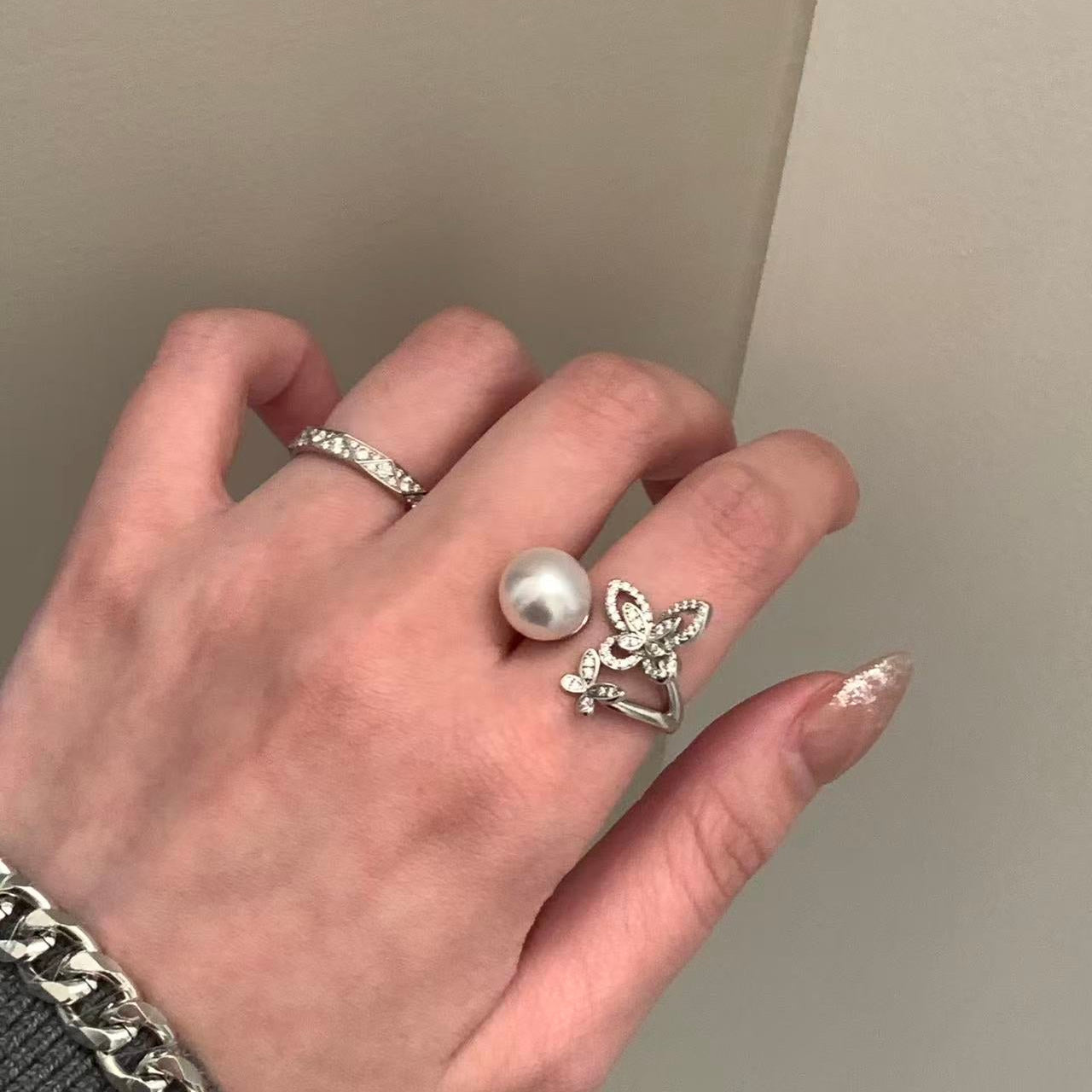 10-11mm Twin Butterfly Australian South Sea Pearl Ring