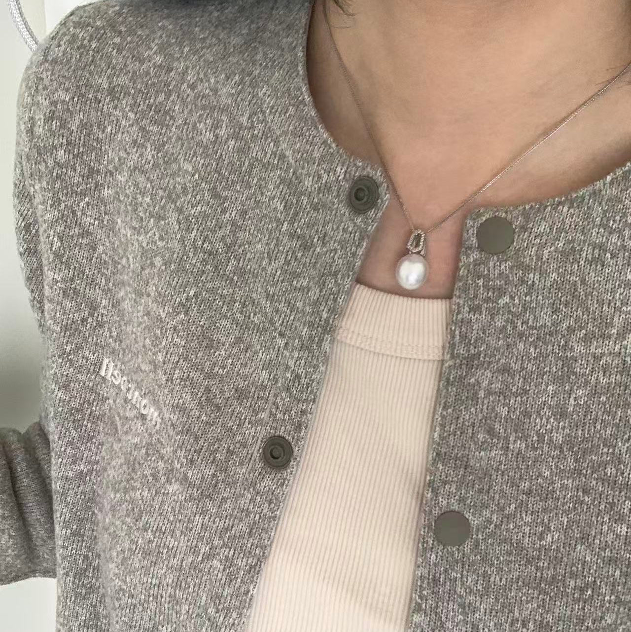 14-15mm Small Shield Australian South Sea Pearl Necklace