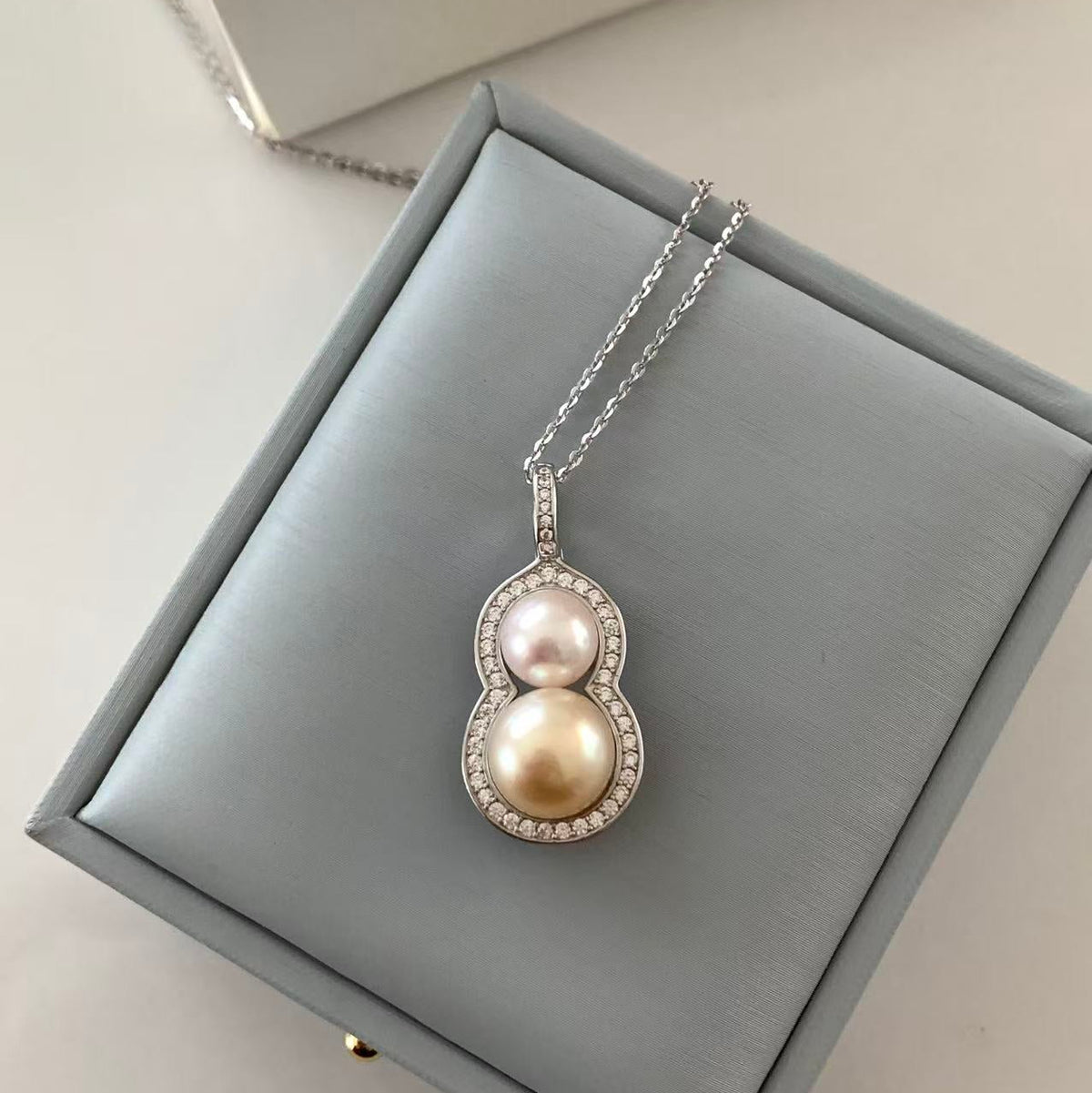 8-10mm Lucky Gourd Saltwater Pearl Necklace